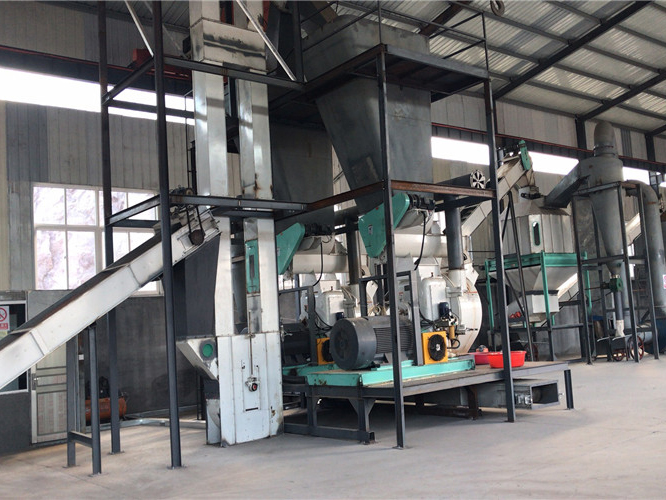 Wood pellet production line